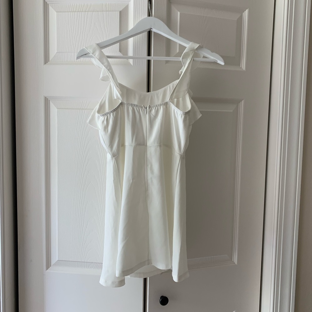 Superdown/ White Peyton Ruffle Cami Mini Dress Xs - image 4